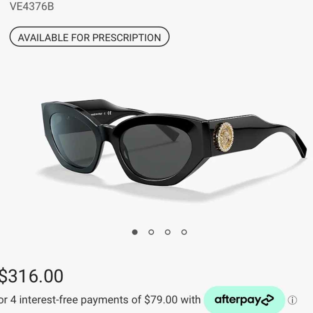 Versace Tiny sunglasses Gold Medallian on temples